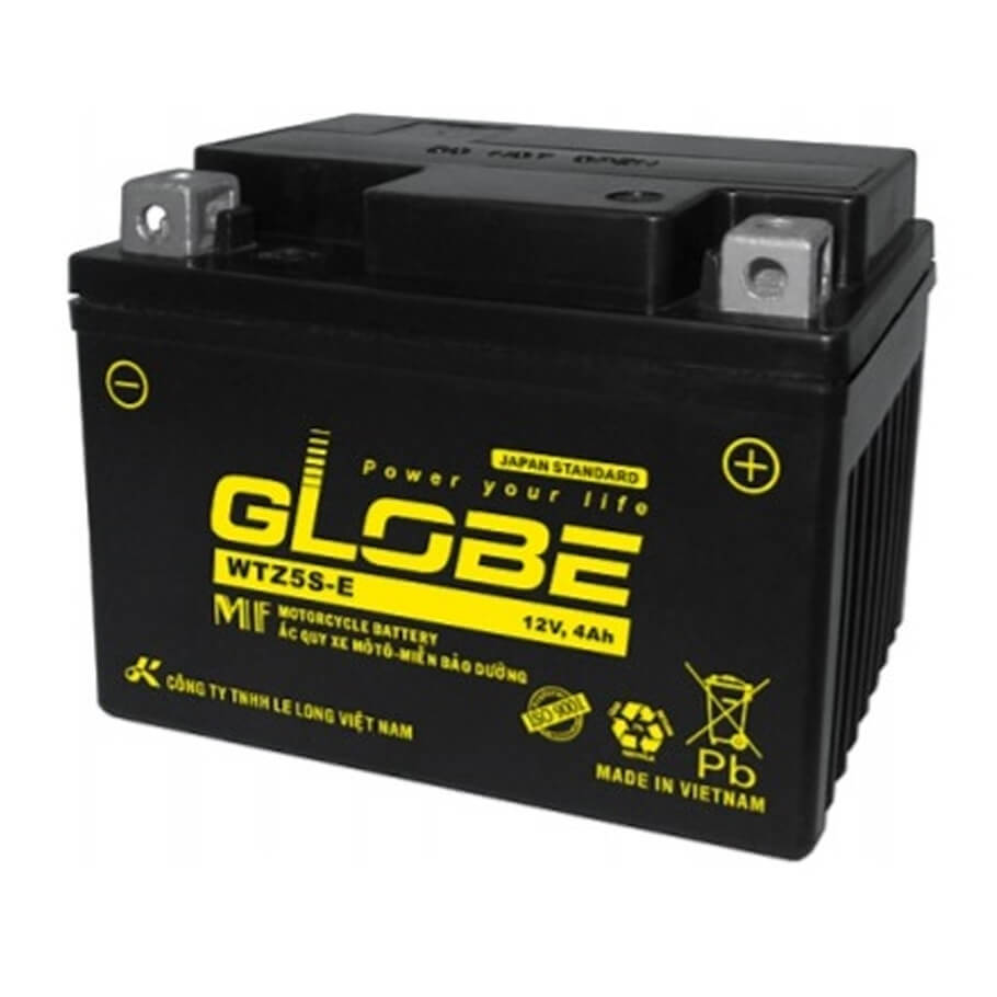 Ắc quy xe mô tô 12V-4Ah GLOBE WTZ5S-E